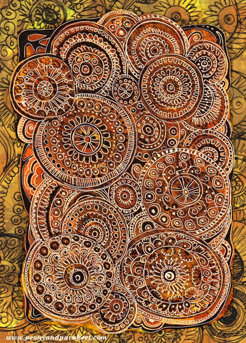 Wooden Box by Peony and Parakeet, read more about doodling layers!