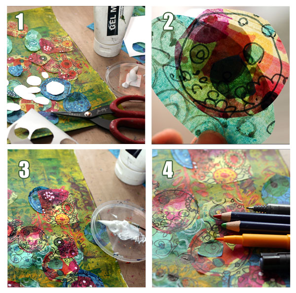 Creating a tissue paper collage