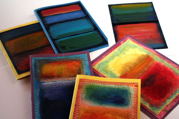 Mark Rothko inspired postcards. By Peony and Parakeet.