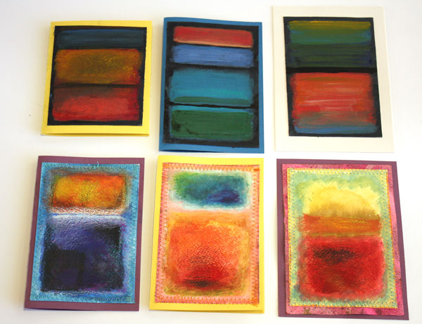 Mark Rothko inspired postcards. By Peony and Parakeet.