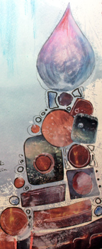 Glass Gate, an art journal page, a detail