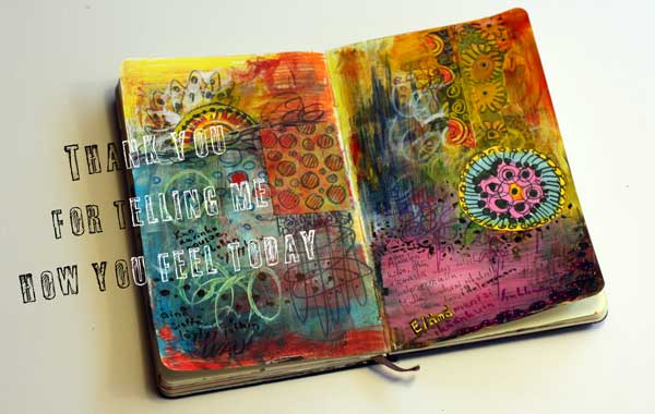 Art journal speaks, by Peony and Parakeet