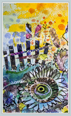 Courage, a detail. Collage by Peony and Parakeet