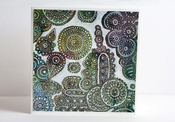 A doodled lace card, by Peony and Parakeet