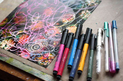 Subconscious art. Decorating a background, by Peony and Parakeet