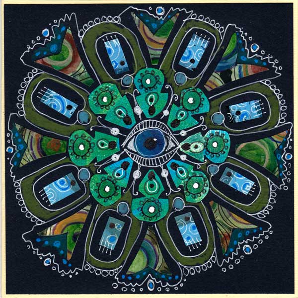 Blue Eye Mandala by Peony and Parakeet