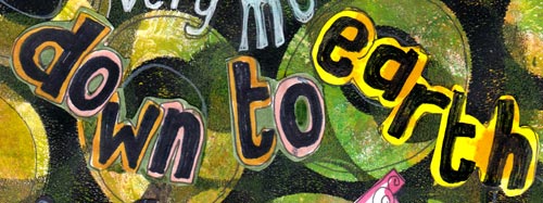 A detail of an art journal page by Peony and Parakeet