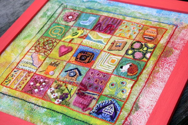 An embroidered sampler, sampler ideas by Peony and Parakeet