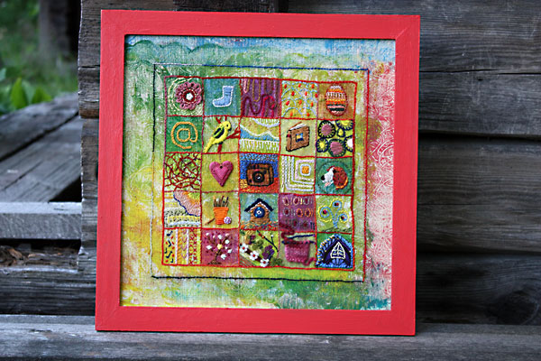 An embroidered sampler, sampler ideas by Peony and Parakeet
