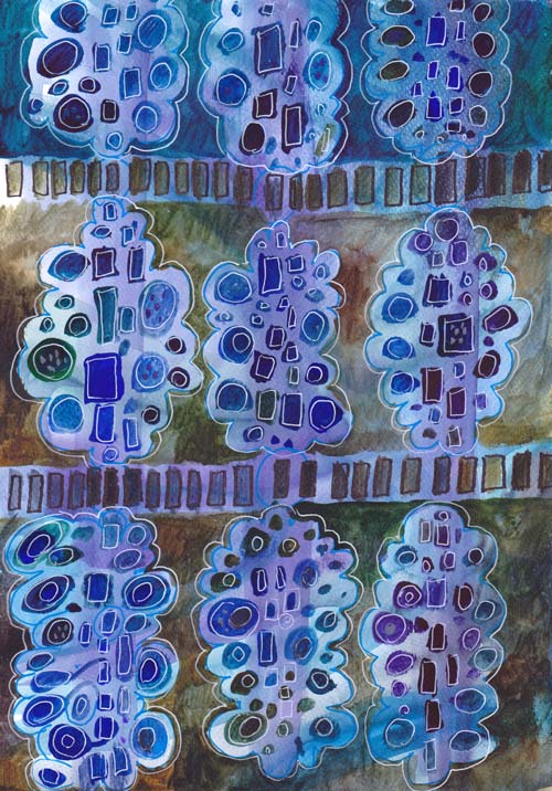 Arboretum Patterned Paper, see the instructions on how to create the painted design.