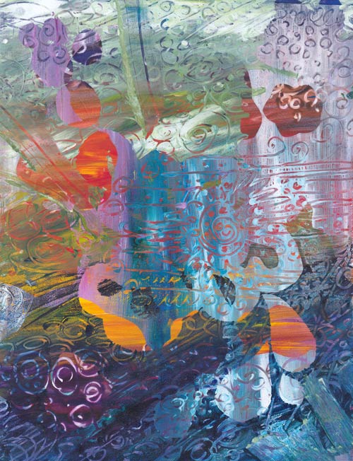 Humanity - a monoprint by Peony and Parakeet. See my tips for using Gelli plate as a tool for self-expression!