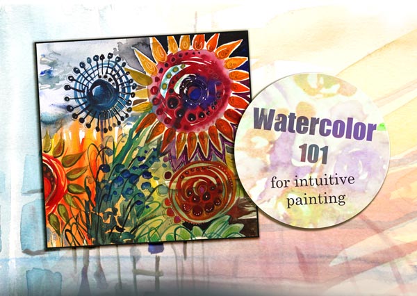 Watercolor 101 for Intuitive Painting, an inspirational video by Peony and Parakeet