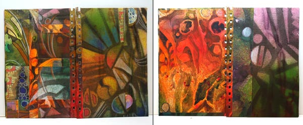 Art Deco style handmade journal covers by Peony and Parakeet