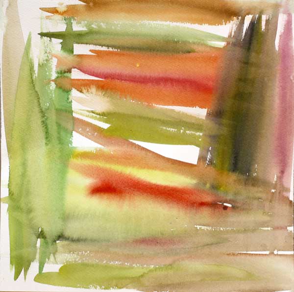 Watercolor background by Peony and Parakeet. Read about using positive self-criticism when creating art!