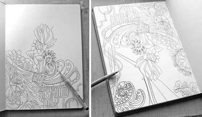 Drawing from the stream of consciousness by Peony and Parakeet