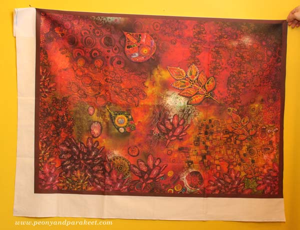 A digital fabric print designed by Peony and Parakeet
