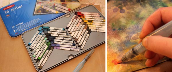 Using Derwent Artbars, by Peony and Parakeet