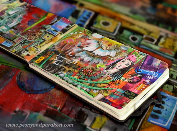 Art journaling inspiration by Peony and Parakeet