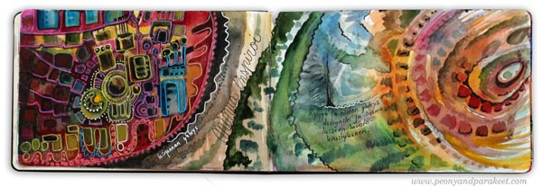 Art journaling inspiration by Peony and Parakeet