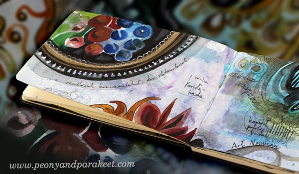 Art journaling inspiration by Peony and Parakeet