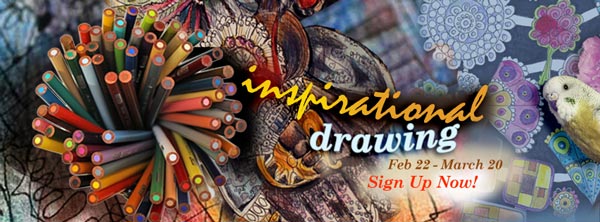 Inspirational Drawing, online art class by Peony and Parakeet