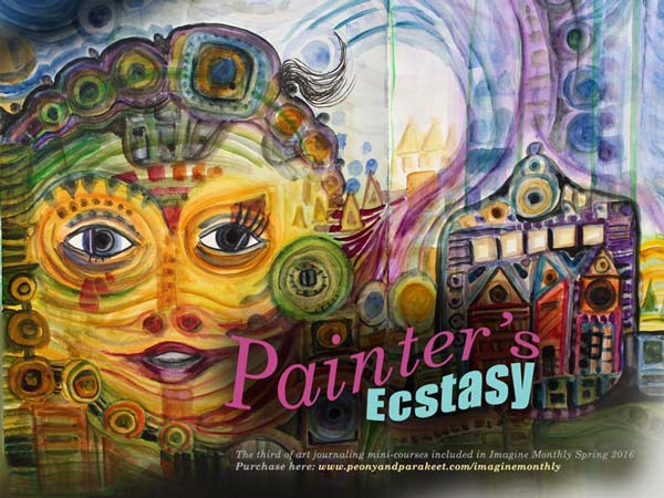 An art journaling mini-course inspired by Hundertwasser! By Peony and Parakeet