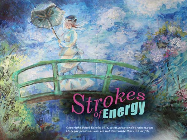 Strokes of Energy, an art journaling mini-course inspired by Claude Monet, taught by Paivi Eerola from Peony and Parakeet