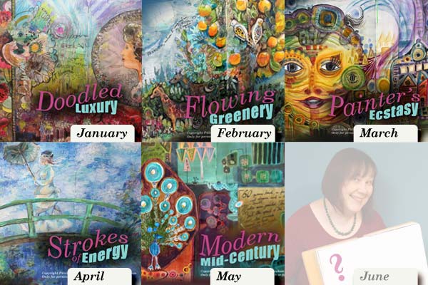 Imagine Monthly, a set of art journaling mini-courses