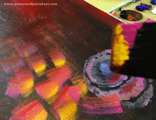 Experimenting with brush, finding a passion in art. By Peony and Parakeet