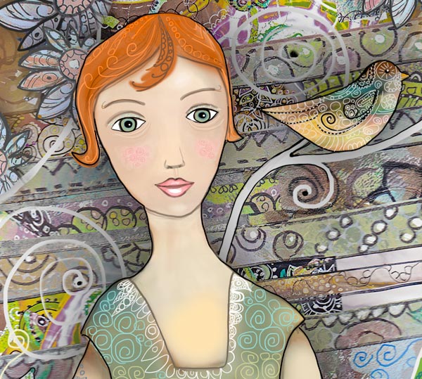 A detail from digital art by Peony and Parakeet from 2011.