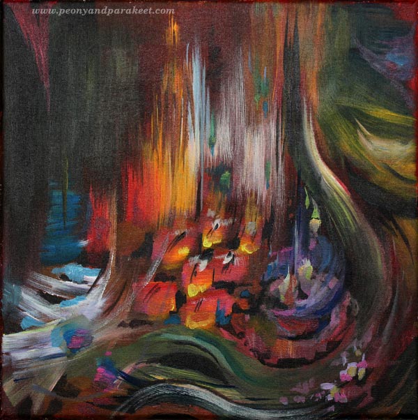 Nature's Spirit, a canvas painting by Peony and Parakeet.