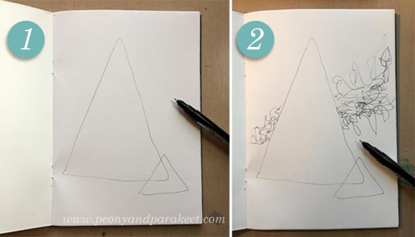 A tutorial for an intuitive mixed media drawing inspired by old still life paintings. By Paivi Eerola from Peony and Parakeet.
