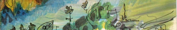 Buy a mixed media self-study class Flowing Greenery!