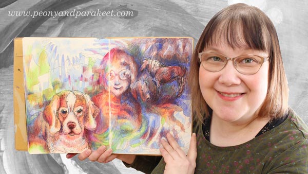 A Finnish visual artist Paivi Eerola from Peony and Parakeet and her art journal.