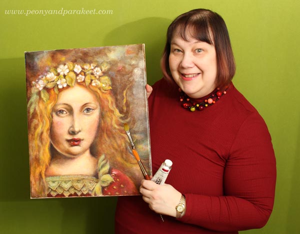 Paivi Eerola from Peony and Parakeet, a Finnish artist inspired by art history.