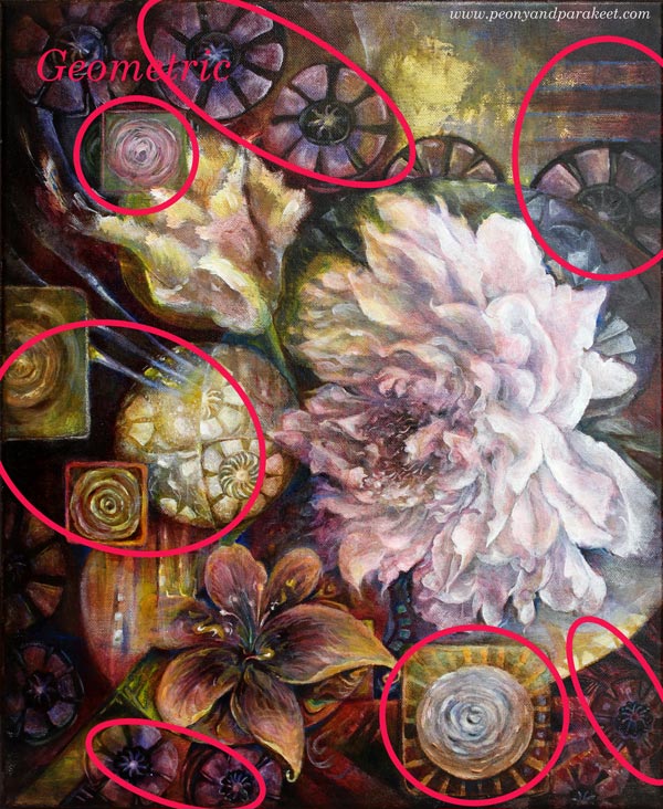 Blooming Centuries by Paivi Eerola from Peony and Parakeet. Geometric elements that have been created with designer's mindset.