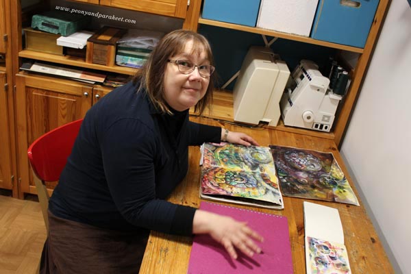 Paivi Eerola from Peony and Parakeet with her art journals