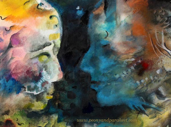 A detail of Captivating Connection by Paivi Eerola from Peony and Parakeet. See her tips on how to make your art more captivating!