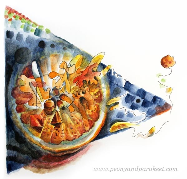 Illustration by Paivi Eerola from Peony and Parakeet. Morning energy!