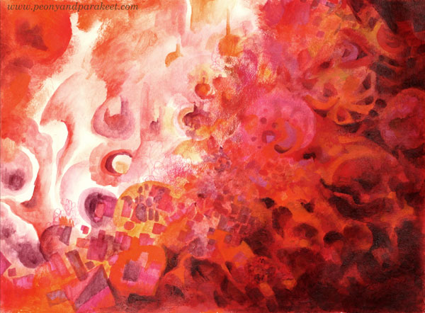 Abstract art by Paivi Eerola from Peony and Parakeet.