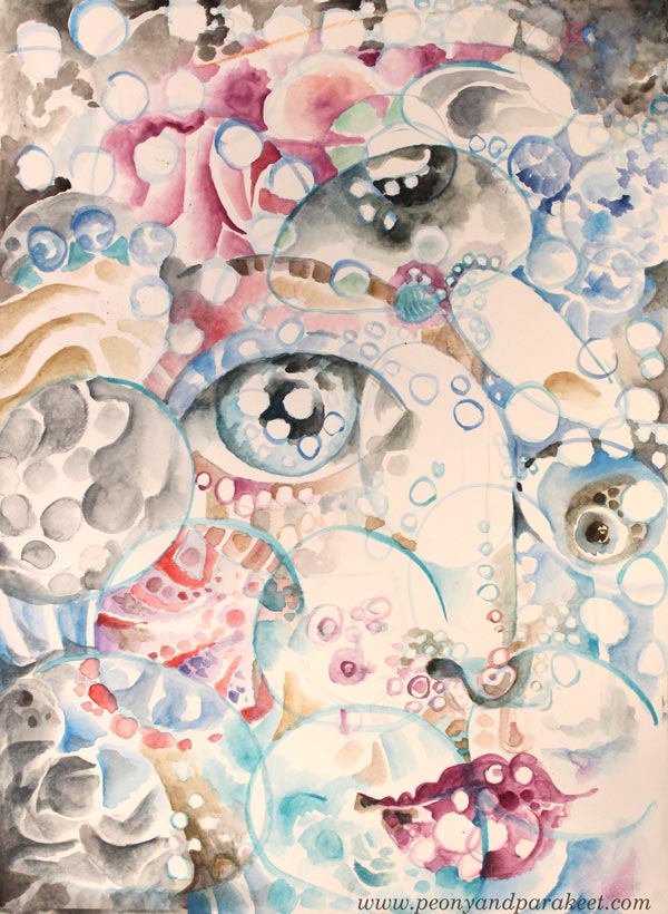 Three-Eyed Antoinette, rococo-inspired art by Paivi Eerola from Peony and Parakeet. See more of her rococo art ideas!