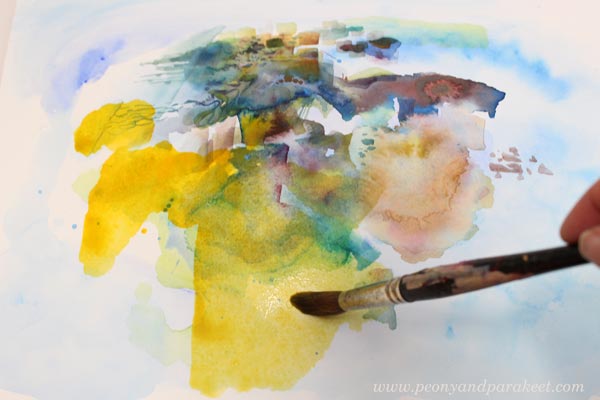 Loosening up with Daniel Smith watercolors. By Paivi Eerola from Peony and Parakeet.