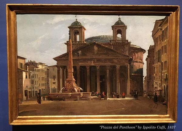Piazza del Pantheon by Ippolito Caffi, 1837
