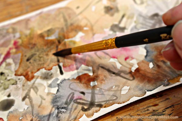 Painting watercolor panoramas by Paivi Eerola from Peony and Parakeet