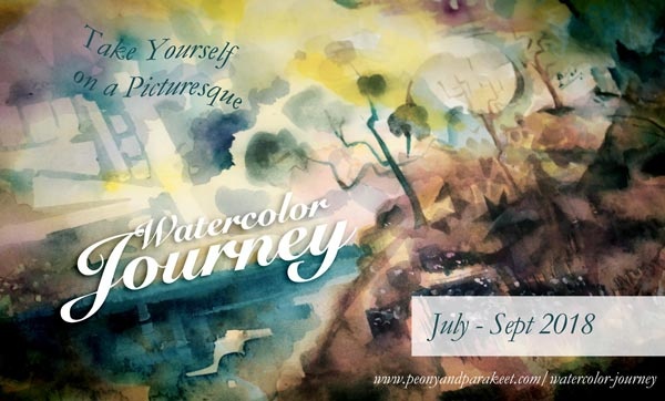 Watercolor Journey, an online watercolor art class by Paivi Eerola from Peony and Parakeet