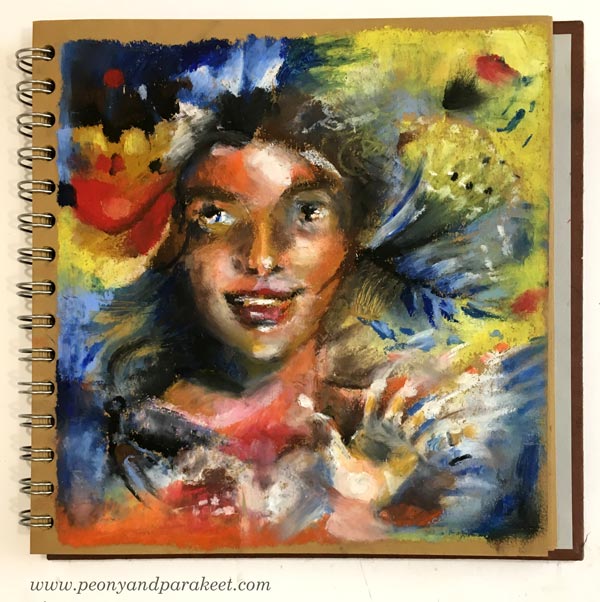 Oil Pastels and Spicing Up Your Art - Peony and Parakeet