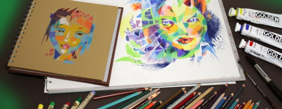 Innovative Portraits, an online art class by Paivi Eerola from Peony and Parakeet.
