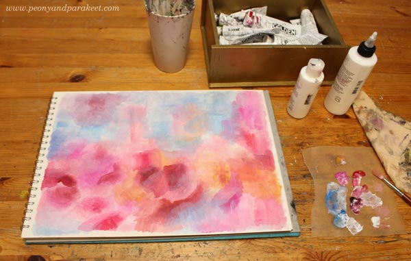 Step 1 for expressing mystery. By Paivi Eerola from Peony and Parakeet.