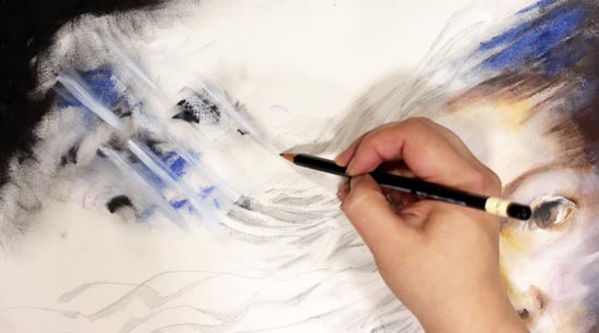 Sneek peek to Innovative Portraits - an online art class by Paivi Eerola from Peony and Parakeet.