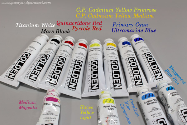 What Acrylic Colors To 4 Tips A Sample Palette - Acrylic Paint Colors Needed